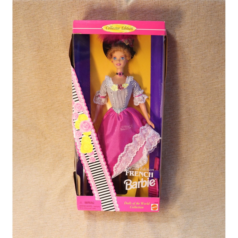 Vintage Mattel Dolls of the World Second Edition French Barbie NIB Red Hair